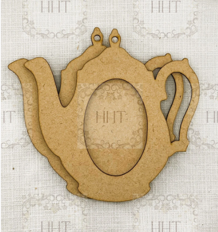 Handcrafted Holiday Traditions Tea Pot Ornament MDF Blank Base