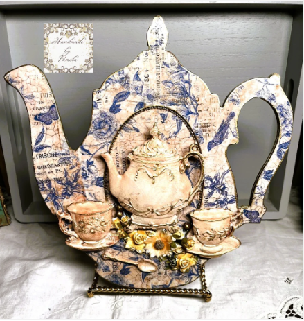 Handcrafted Holiday Traditions Tea Pot Ornament MDF Blank Base