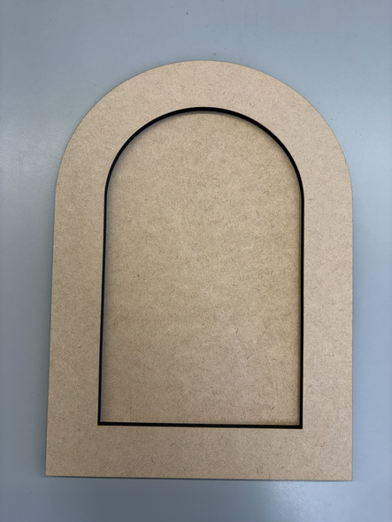 Custom two part arched style wood frame