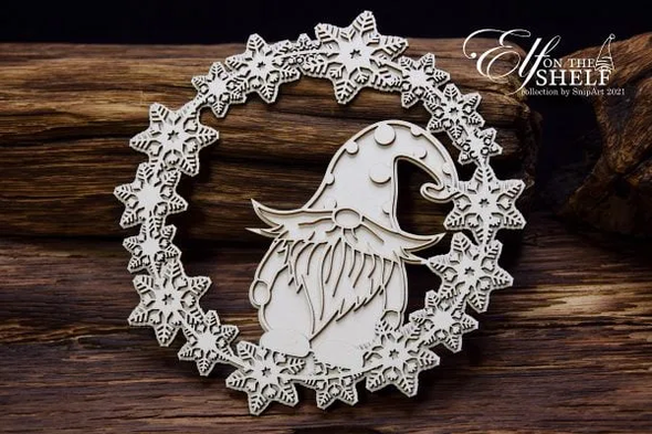 Mischievous Gnomes - Layered Wreath with an Elf