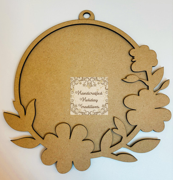 MDF Framed Floral Round