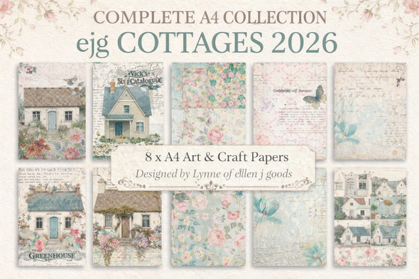 All 8 ellen j goods Cottage 2026 Papers in One Pack A4 Size