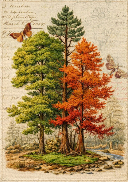 Woodland Afternoon - Harvest Field and Fiber - ellen j goods