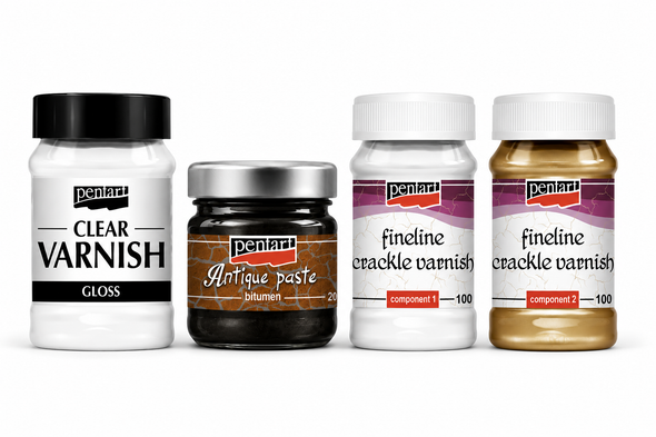Large Pentart Fineline Crackle Complete Starter Kit