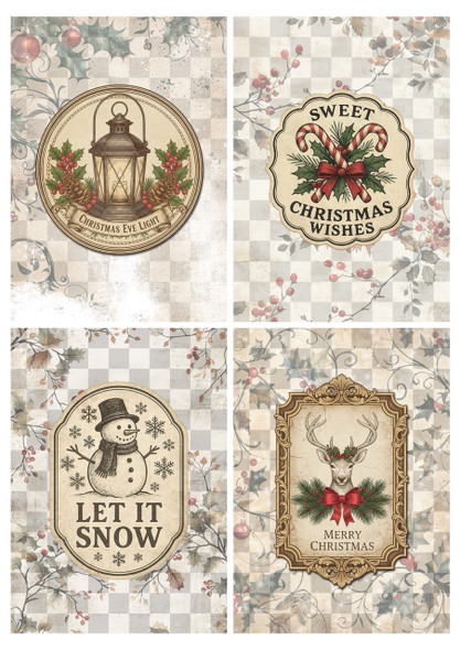 Christmas Greeting 4 Pack - Christmas Collection - Iveta Ziedina