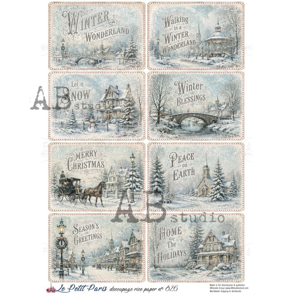Le Petit Paris decoupage rice paper no 826