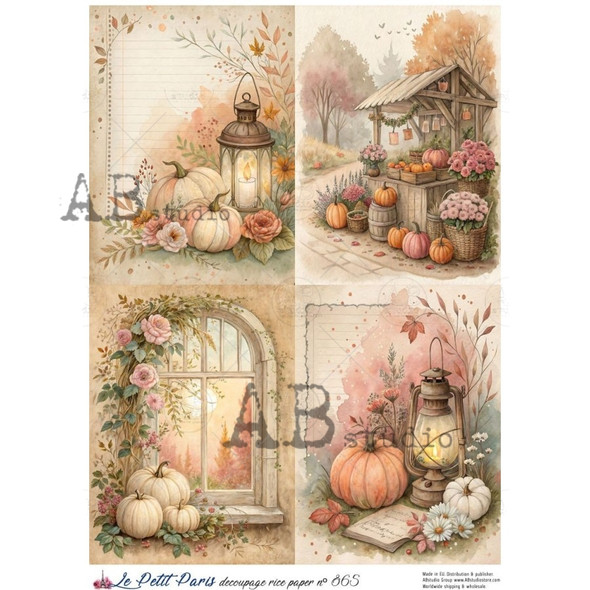 Le Petit Paris decoupage rice paper no 865