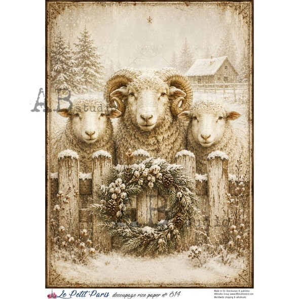 Le Petit Paris decoupage rice paper no 814
