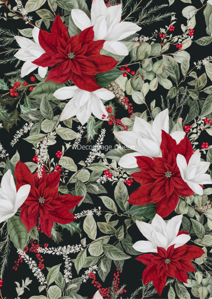 Forest Lore - Christmas Floral Black