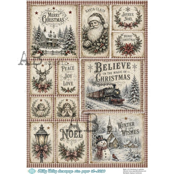 Decoupage Rice Paper A4 Milky Valley ID-1290