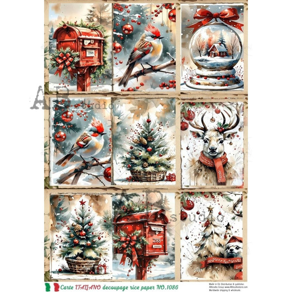 Decoupage rice paper Carte Italiano NO.1086