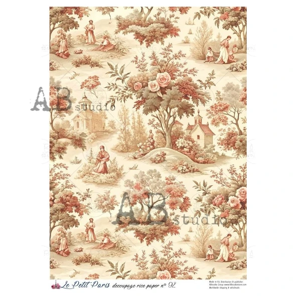 Decoupage rice paper Le Petit Paris A4 ID-92