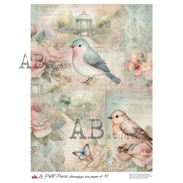 Decoupage rice paper Le Petit Paris A4 ID-42