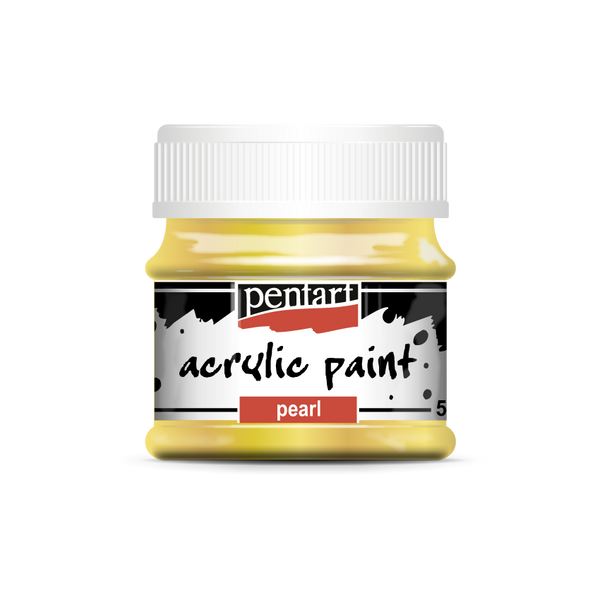 Acrylic paint pearl 50 ml yellow