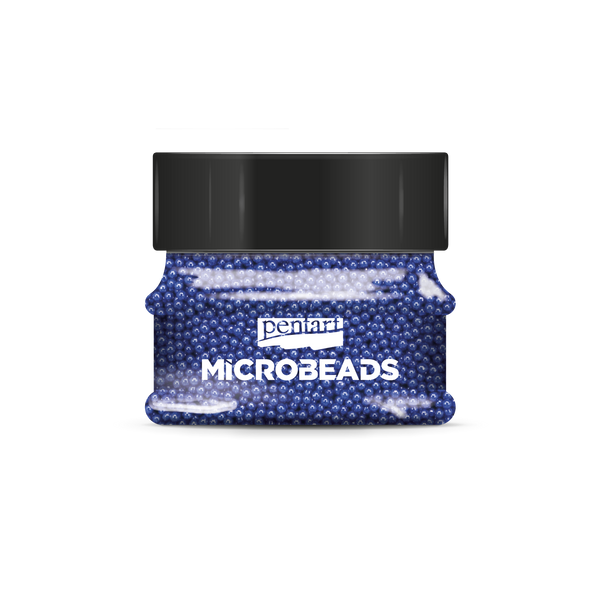 Glass microbeads 0,8-1 mm 40 g stehl blue