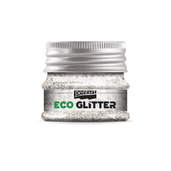 Eco Glitter silver, coarse min. 15 g