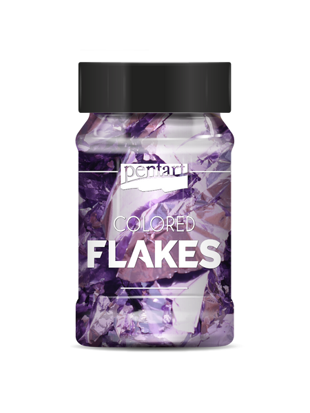 Colored foil flakes min. 1 g, light purple
