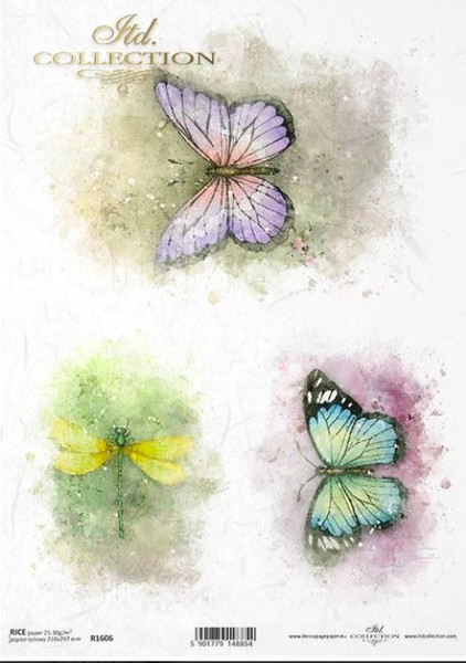 ITD Collection Butterflies Rice Paper A4