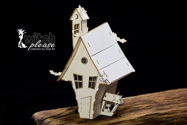 Snipart  Witch Please- Haunted House 3D Chipboard