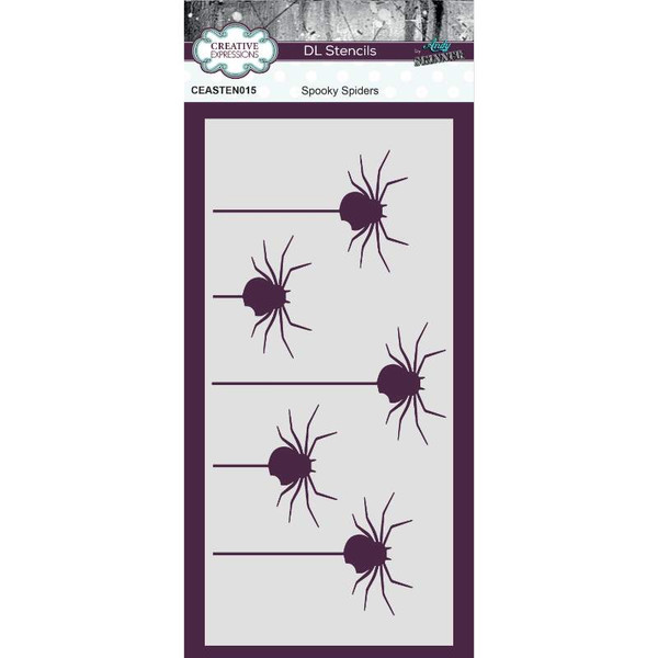 Andy Skinner / Creative Expressions Spooky Spiders Slimline Stencil