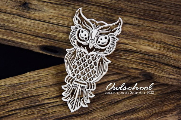 Snipart Owlschool - Openwork Owl - Layered