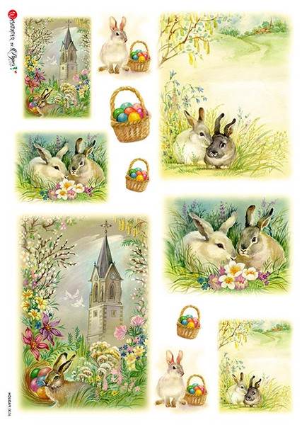 Paper Designs Holiday 0036 Easter Scenes Rice Paper