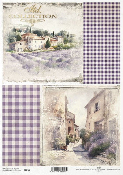 ITD Collection Provence Scenes 2 Pack Rice Paper