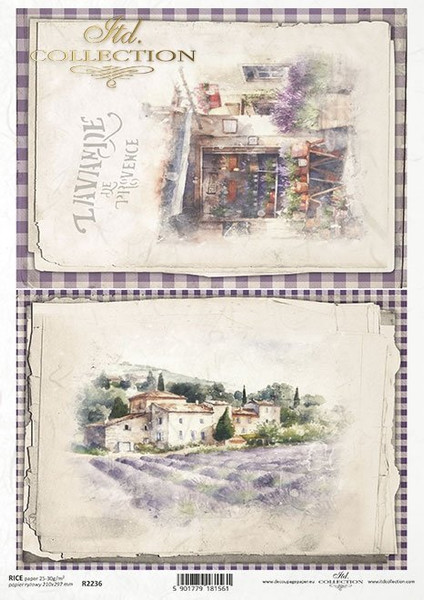 ITD Collection Lavender Chateau 2 Pack Rice Paper