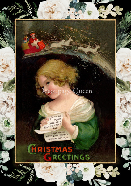 Decoupage Queen Joyful Christmas Greetings