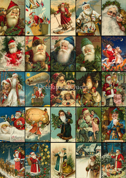 Decoupage Queen Advent Santa's Vellum Paper