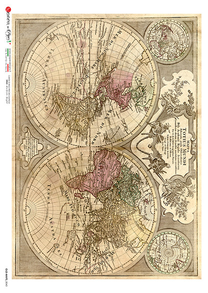 Paper Designs Mappa Totius Mundi Old World Map Rice Paper