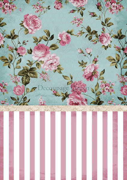 Decoupage Queen Cottontail Background Rice Paper