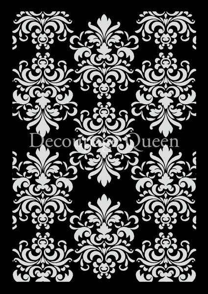 Decoupage Queen Spring Damask Stencil