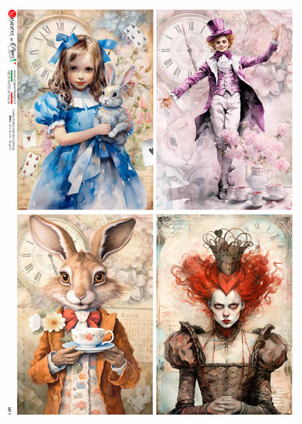Paper Designs Alice in Wonderland Set Rice Paper