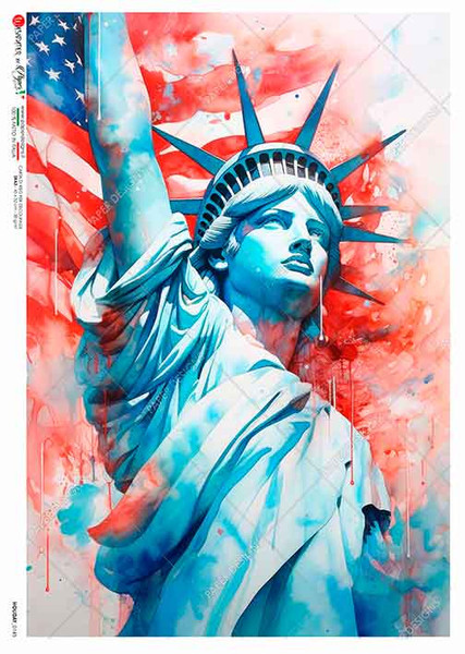Paper Designs Lady Liberty A4 Rice Paper