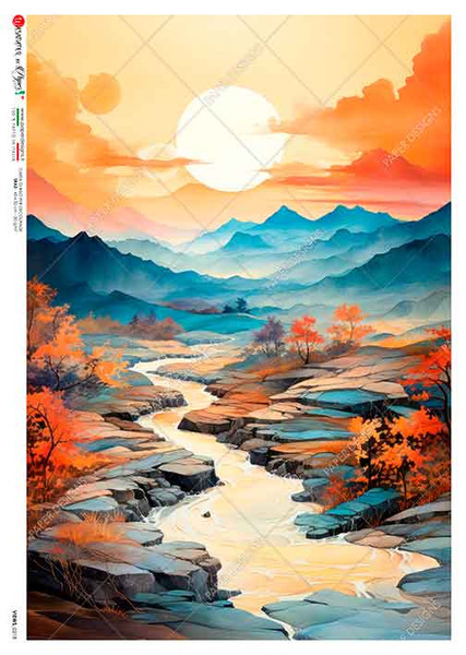 Paper Designs Desert Stream A4 Rice Paper