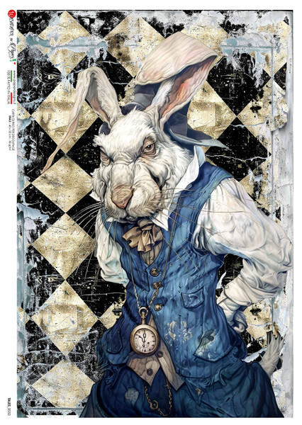 Paper Designs Dark Rabbit Rice Paper