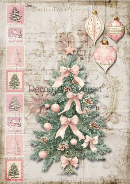 Decoupage Queen Pink Trimmings Rice Paper