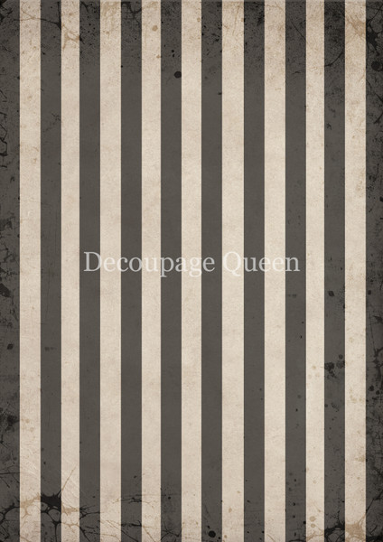 Decoupage Queen Gray and Tan Stripes Rice Paper