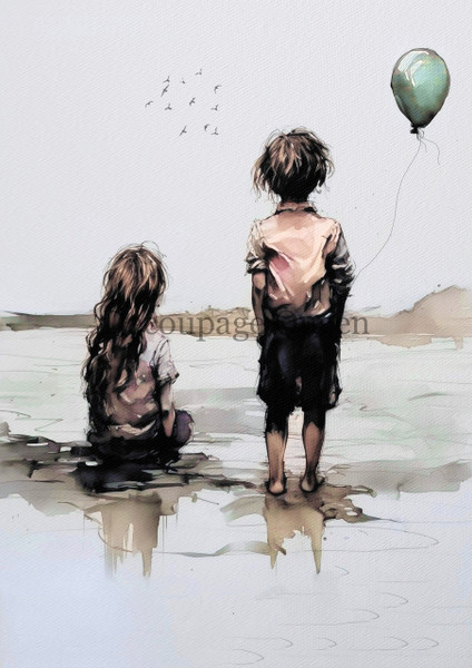 Large Format Decoupage Queen Andy Skinner Cherished Memories Rice Paper