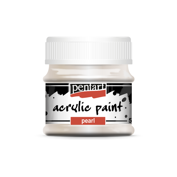Acrylic paint pearl 50 ml white