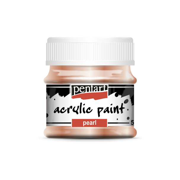 Acrylic paint pearl 50 ml apricot