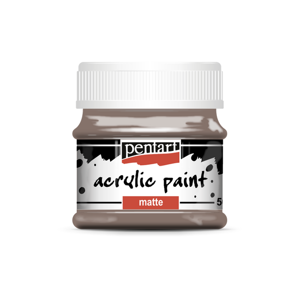 Acrylic paint matte 50 ml vintage brown