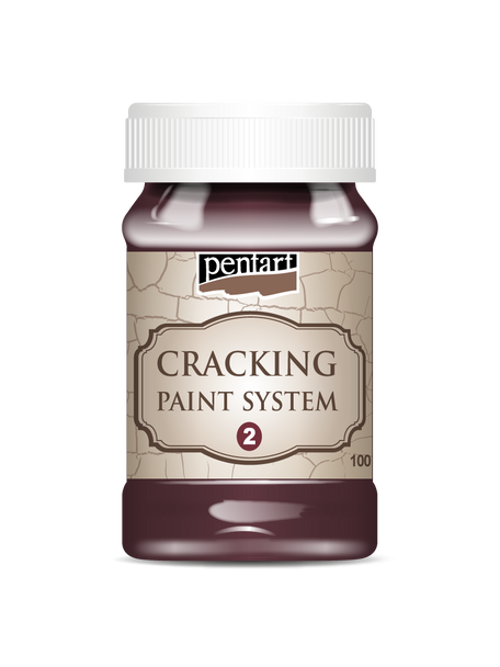 Cracking Paint Component 2. 100 ml Burgundy red