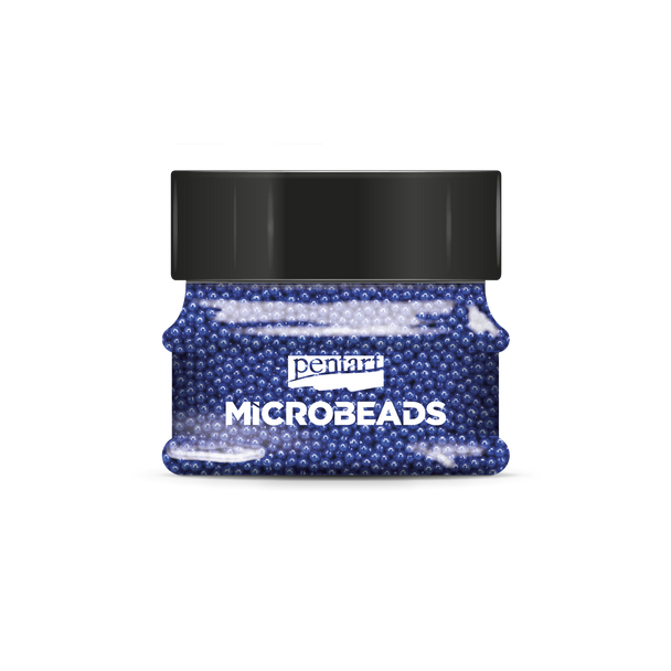 Glass microbeads 0,8-1 mm 40 g stehl blue