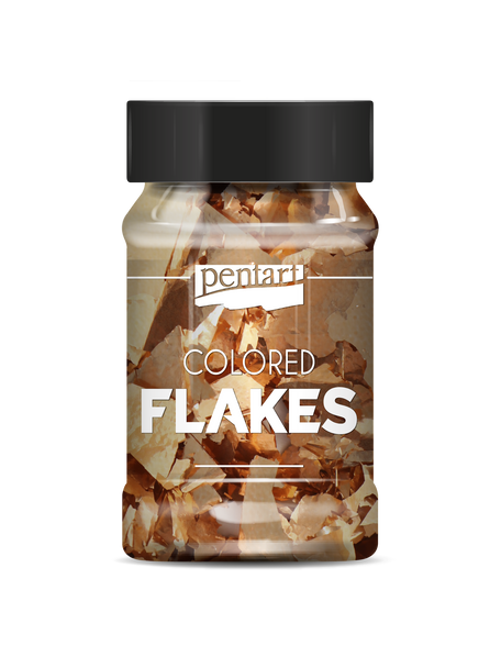 Colored foil flakes min. 1 g, rose gold