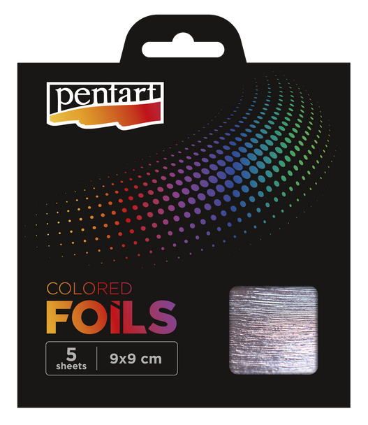 Colored foil sheets 9x9 cm 5 sheets/pack, light purple