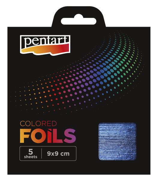 Colored foil sheets 9x9 cm 5 sheets/pack, dark blue