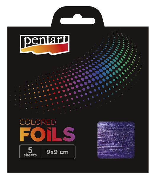 Colored foil sheets 9x9 cm 5 sheets/pack, dark purple
