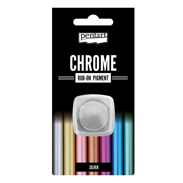 Rub-on pigment chrome effect 0,5 g silver